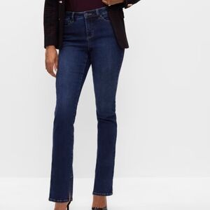 Melanie Lyne Slit Hem Straight leg jeans
